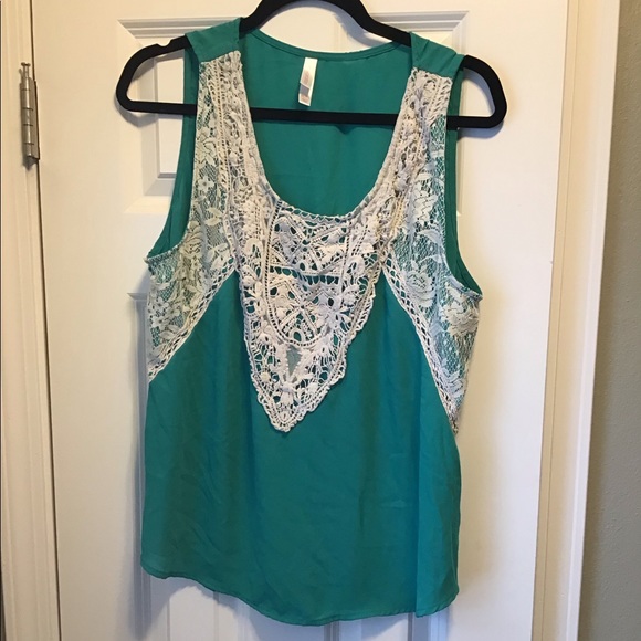 Xhilaration Tops - Chiffon and lace tank